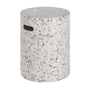 KAVE HOME Jenell havebord – hvid terrazzo (Ø35)
