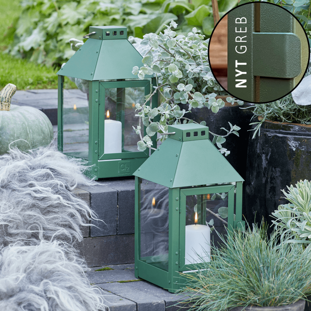 A2 Living lanterne mini oliven grøn højde 33,5 cm udendørs A2 Living lanterne mini oliven grøn højde 33,5 cm udendørs