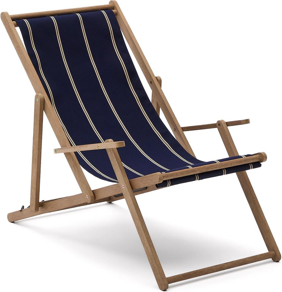 Foldbar hængekøjestol Kave Home Vilara akacietræ mørkeblå vandafvisende polyester UV-resistent Foldbar hængekøjestol Kave Home Vilara akacietræ mørkeblå vandafvisende polyester UV-resistent