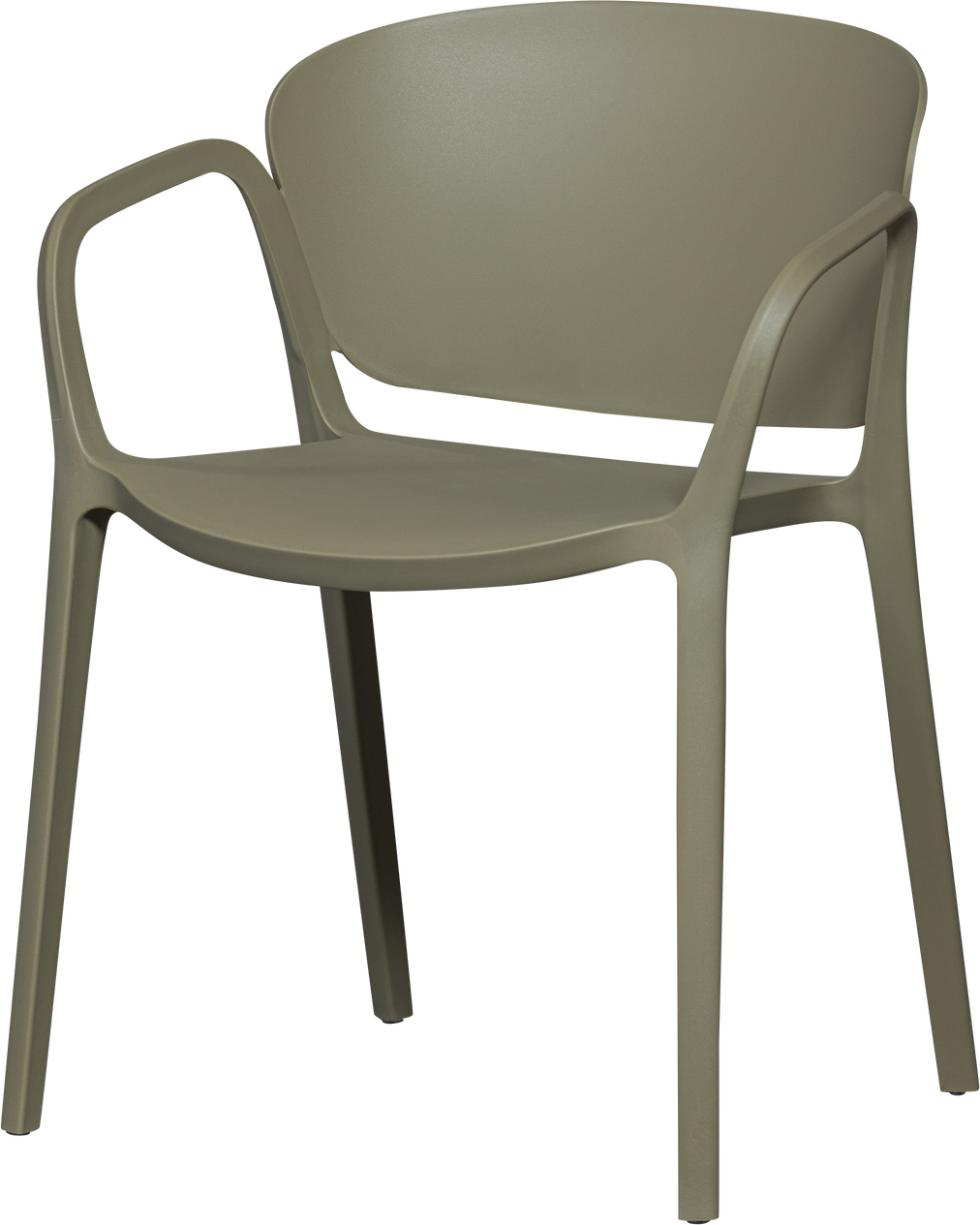 Havestol WOOOD Collection, grøn polypropylen, stabelbar, til inde og ude, H75xB57xD56 cm Havestol WOOOD Collection, grøn polypropylen, stabelbar, til inde og ude, H75xB57xD56 cm