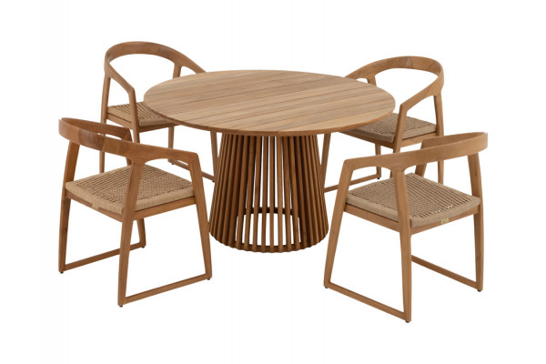 Luna Venedig Teak havemøbelsæt – Ø150 cm Luna Venedig Teak havemøbelsæt – Ø150 cm