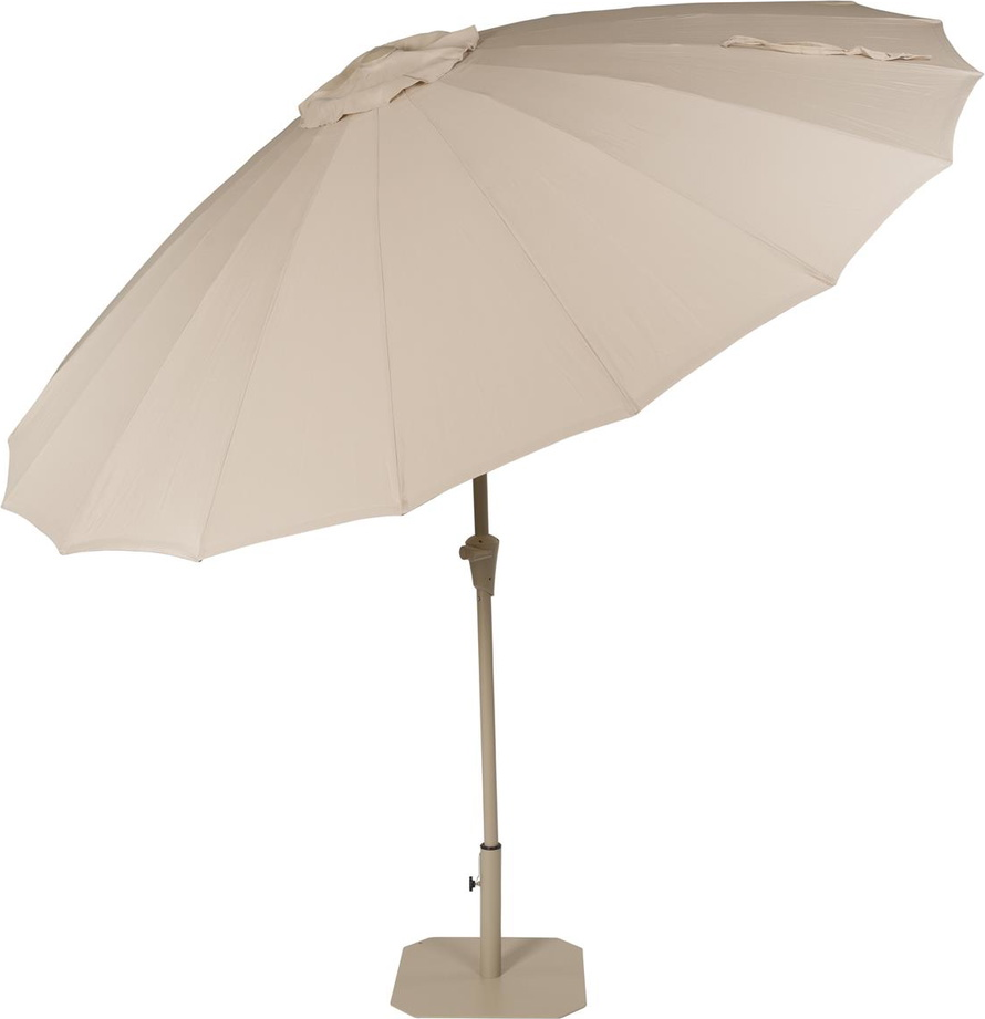 Udendørs parasol med sidearm Zuiver Brown Ø250 cm lysgrå polyester inkl. base Udendørs parasol med sidearm Zuiver Brown Ø250 cm lysgrå polyester inkl. base