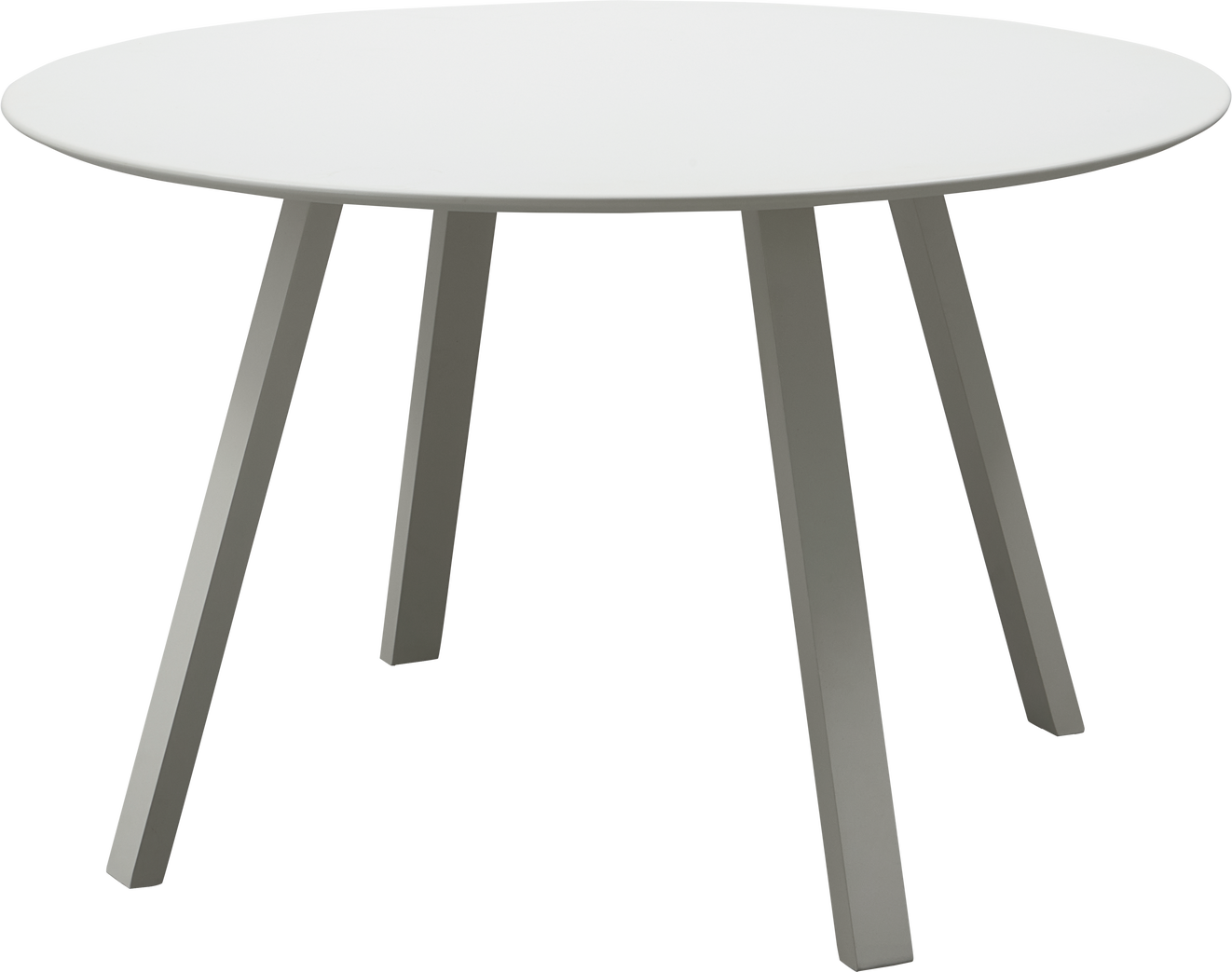 Udendørs spisebord WOOOD Collection, rundt havebord i korrosionshæmmende aluminium, mist, Ø120 cm Udendørs spisebord WOOOD Collection, rundt havebord i korrosionshæmmende aluminium, mist, Ø120 cm