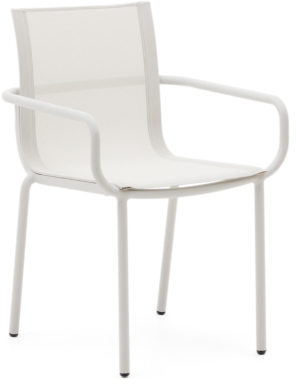 Udendørs stabelbar stol Kave Home Galdana ecru aluminium/texteline UV-resistent niveau 5 Udendørs stabelbar stol Kave Home Galdana ecru aluminium/texteline UV-resistent niveau 5