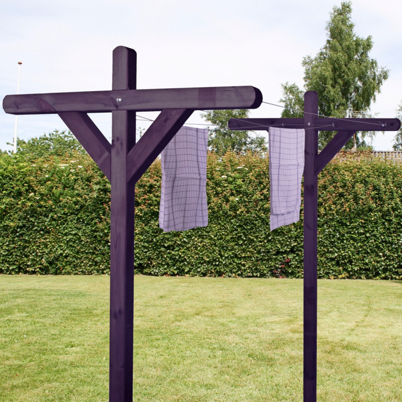Hortus tørrestativ sort grundmalet med 20 m wire Hortus tørrestativ sort grundmalet med 20 m wire