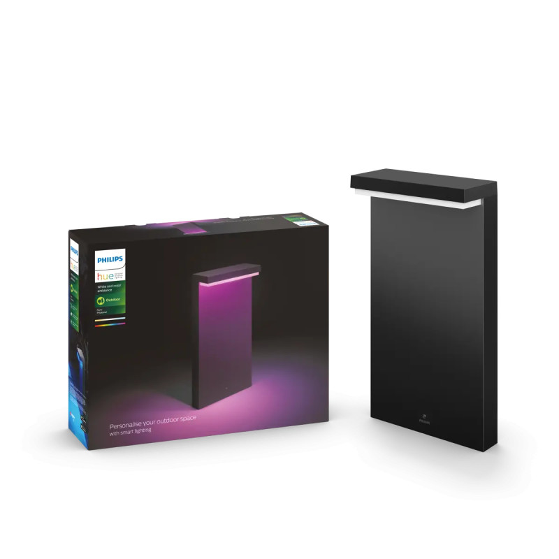 Philips Hue Nyro White and Color Ambiance Udendørs Bedlampe Sort 13,5W Philips Hue Nyro White and Color Ambiance Udendørs Bedlampe Sort 13,5W